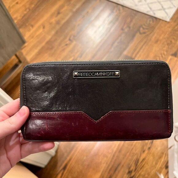 Rebecca Minkoff Handbags - Rebecca minkoff grey red leather full size wallet
